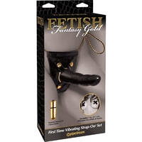 First Time Vibrating Strap On Set