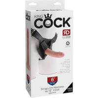 6" Cock + Strap On Harness