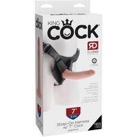 7" Cock + Strap On Harness