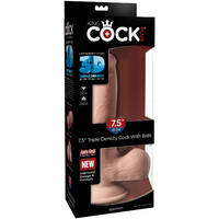 7.5" Realistic 3D Cock + Balls