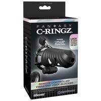 Fantasy C-Ringz Remote-Controlled Vibrating Cock Blocker Black