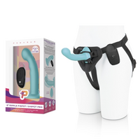 6” Remote Control Ripple P Spot G Spot Silicone Peg With Harness Included