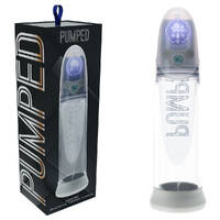 PUMPED Aqua-Pro Auto Pump - Grey Grey/Clear USB Rechargeable AI-Enabled Submersible Auto Penis Pump