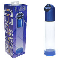 PUMPED Automatic Waterproof Pump - Metal Blue Blue/Clear USB Rechargeable Automatic Penis Pump