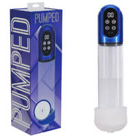 PUMPED Engage Automatic Penis Pump - Blue Metallic Blue USB Rechargeable Auto Penis Pump