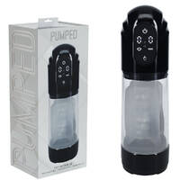 PUMPED TechnoThrust Auto Masturbator Black/Clear USB Rechargeable Auto Maturbator