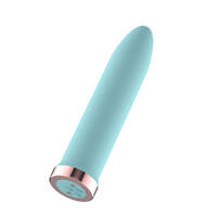 Passion Play Rechargeable Vibrating Bullet - Blue Blue 9.8 cm USB Rechargeable Bullet