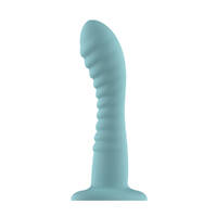 Passion Play Liquid Silicone Ridged Dildo - Blue Blue 18 cm Dildo
