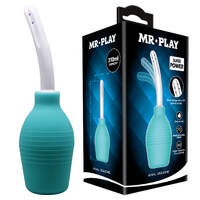 MR PLAY Anal Douche Aqua/White Unisex Douche - 310 ml Capacity