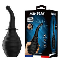 MR PLAY Anal Douche M6 - Black Black Unisex Douche - 330 ml Capacity