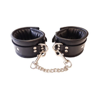Leather Wrist Cuffs Padded /