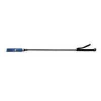 Rouge Blue Long Riding Crop Slim Leather Tip 24"