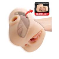 PDX Plus Double Pounder Vibrating Squeeze Stroker Light