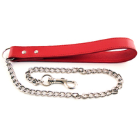 Leather Dog Lead With Chain