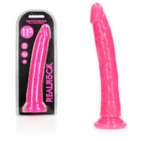 REALROCK 29 cm Slim Glow in the Dark Neon - Pink Glow in Dark Pink 29 cm (11'') Dong