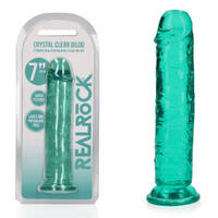 REALROCK 18 cm Straight Dildo - Turquoise Turquoise 18 cm (7'') Dong