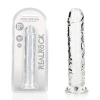 REALROCK 20 cm Straight Dildo - Transparent Clear 20 cm (8'') Dong
