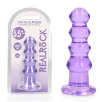 REALROCK 14 cm Curvy Anal Plug - Purple Purple 14 cm (4.5'') Butt Plug