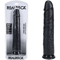 REALROCK 33cm Extra Long Dildo - Black Black 33 cm (13'') Extra Long Dong