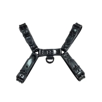Black Leather Front Harness With Black Accessories