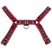 Rouge Front Harness Black with Red Piping PVC O.T.H L/XL