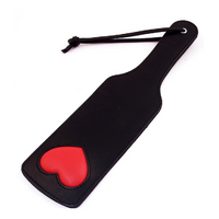Leather Paddle With  Hearts