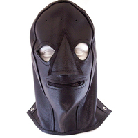 Zip Up Leather Hood