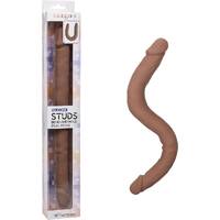 Silicone Studs® Bend and Hold Dual Dong 16”/40.75 cm - Brown