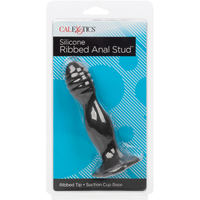 Silicone Ribbed Anal Stud 5"