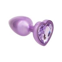 Jewel Small Amethyst Heart Plug Jewel Small Amethyst Heart Plug
