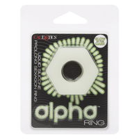 Alpha Glow In The Dark Liquid Silicone Prolong Sexagon Ring