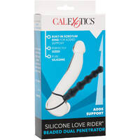 Beaded Dual Penetrator Cock Ring 5.5" Beaded Dual Penetrator Cock Ring 5.5"