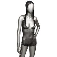 Radiance Plus Size Hooded Deep V Bodysuit