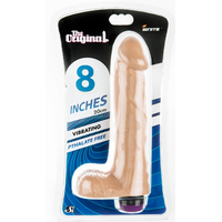 8" Vibrating Cock + Balls