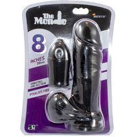 8" Vibrating Thick Cock + Balls