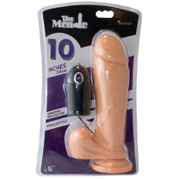 10" Vibrating Thick Cock + Balls