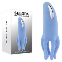 Selopa TENTACLE TICKLER Blue USB Rechargeable Vibrating Stimulator
