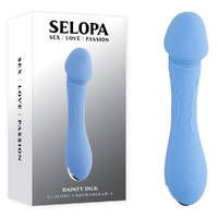 Selopa DAINTY DICK Baby Blue 11.9 cm USB Rechargeable Mini Vibrator