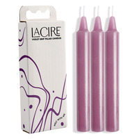 Lacire Drip Pillar Candles Violet Violet Drip Candles Set Of 3