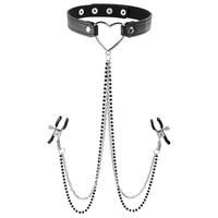 Sex And Mischief Amor Collar With Nipple Clamps
