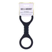 Sex & Mischief Shadow Small Silicone Cuffs Black Small Restraints