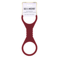 Sex & Mischief Enchanted Large Silicone Cuffs Burgundy Large Restraints