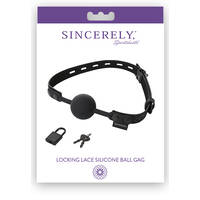 Sincerely Locking Lace Silicone Ball Gag Sincerely Locking Lace Silicone Ball Gag