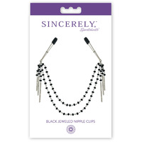 Sincerely Midnight  Jeweled Nipple Clips