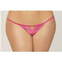 Lace Heart Open Crotch Panty 3X/4X
