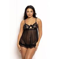 Mesh Babydoll With Split Cups S