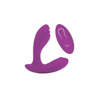 3" Viben Epiphany Rollerball Dual Stim Massager W Remote Berry