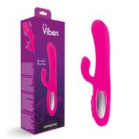 4" Viben Hypnotic Thrusting Rabbit Vibe W Swinging Clit Stim Hot