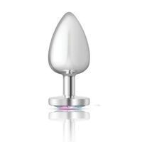 Metal Butt Plug W Heart  Jewel Large