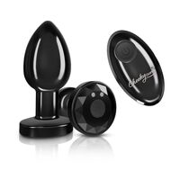 Vibrating Metal Butt Plug W Remote Medium